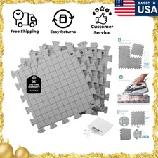 Crafting Precision: 12  x12  Interlocking Blocking Mats with T-Pins - 4 Pack