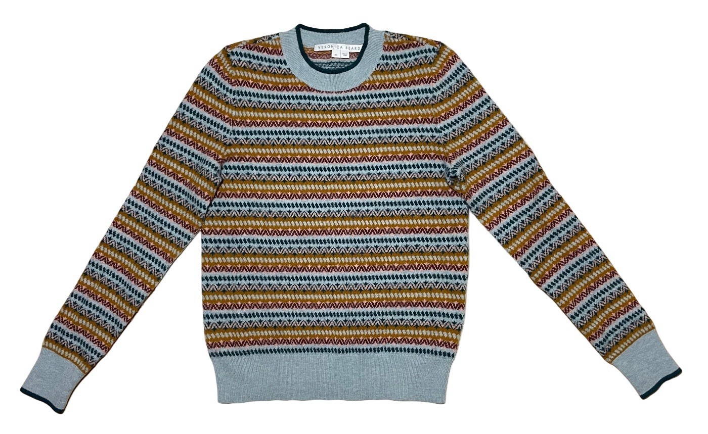 Veronica Beard Florian Pullover Multi Striped Cre… - image 2