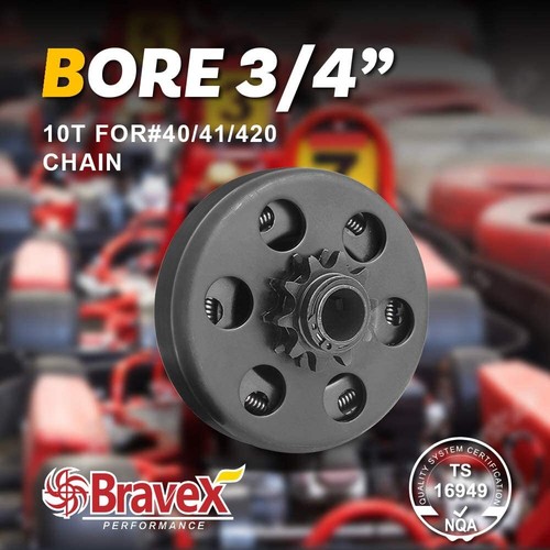 Go Kart Clutch 3/4"Bore 10T for #40 41 420 Chain,Predator 212 Centrifugal Clutch - Picture 2 of 6