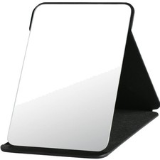 Reisespiegel Klappbar, Make-up Spiegel, tragbar, HD, Tisch, Schwarz, 25,5x18cm
