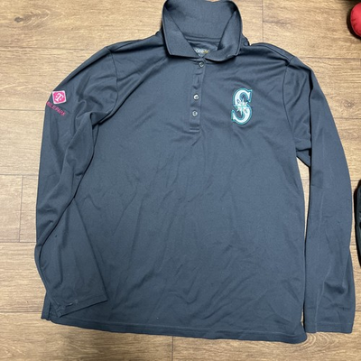 #ad Exclusive Seattle Mariners Employee Staff Polo Shirt T Mobile Park Long Sleeve L $40.00