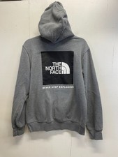 The North Face Men's Pullover Hoodie Size Medium Gray - Large Logo On Back