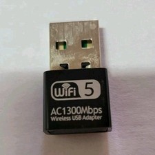 WiFi 5 AC1300 1300Mbps Wireless USB Wi-Fi Adapter Dongle, Black