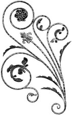 Ornamento in ferro battuto ferro forgiato 1080x600 mm griglia per ringhiera...