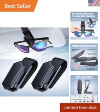 Visor Sunglass Holder for Car - Secure Clip with Gentle Silicone Padding
