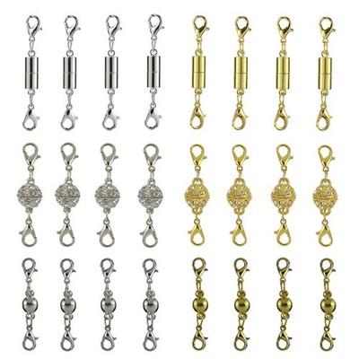 24PCS 3 Different Styles Magnetic Clasps Lobster Clasp For Jewelry DIY Making
