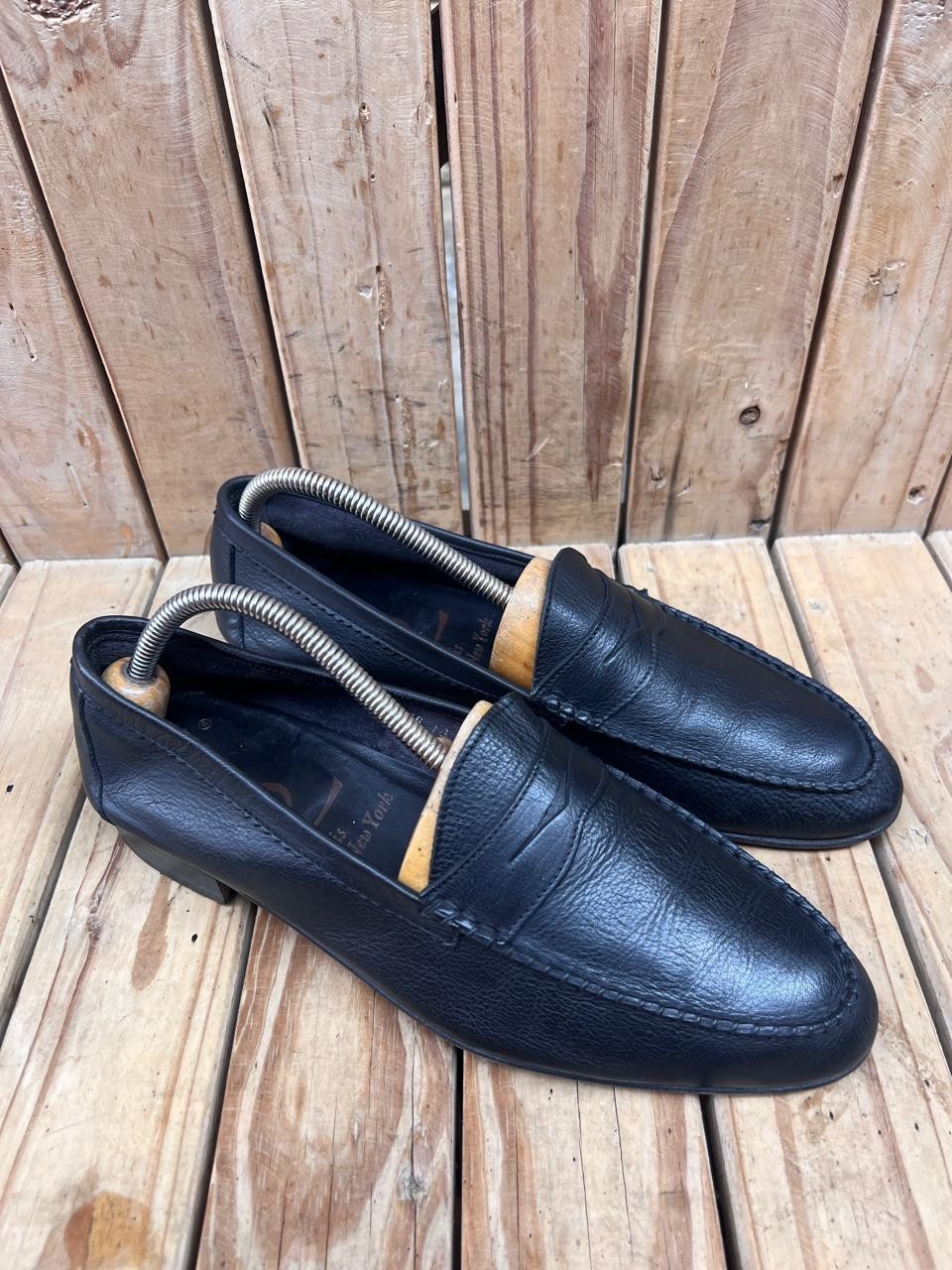 Saint Laurent Women's Black leather Pull on Penny Loafers  Sz uk 7 Us 10 EUR  40 thumbnail 17