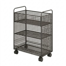 Metal Mesh Storage Rack Metal Three-Tier Organizer Heavy Duty