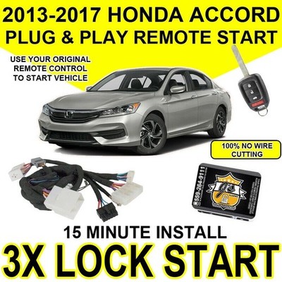 J's Alarms w/ Key Start Plug & Play Remote Start For 2013-2017 Honda Accord HO3