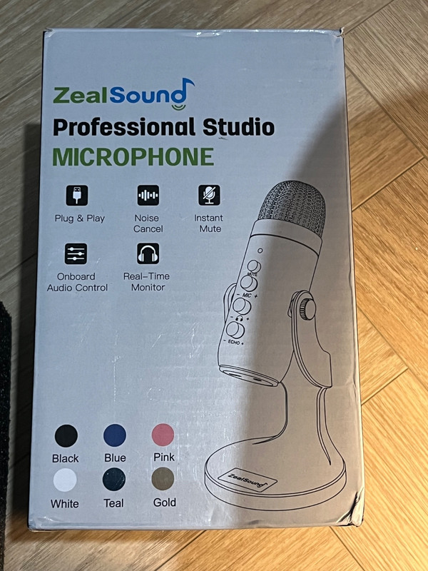 Zealsound USB Microphone – Noise Reduction Condenser Podcast Mic for PC, Phone