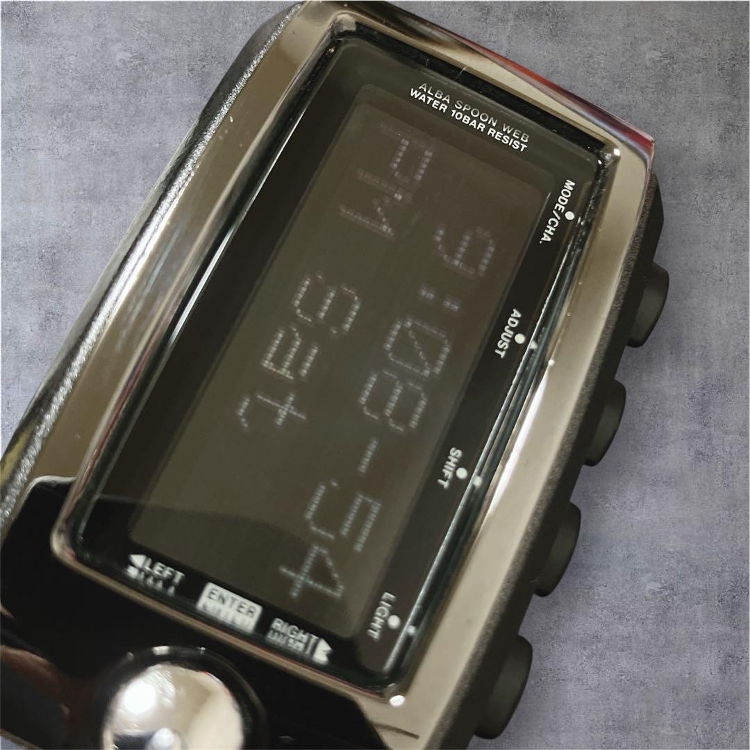 SEIKO ALBA SPOON WEB W440-4000 Digital Watch Vintage … - Gem