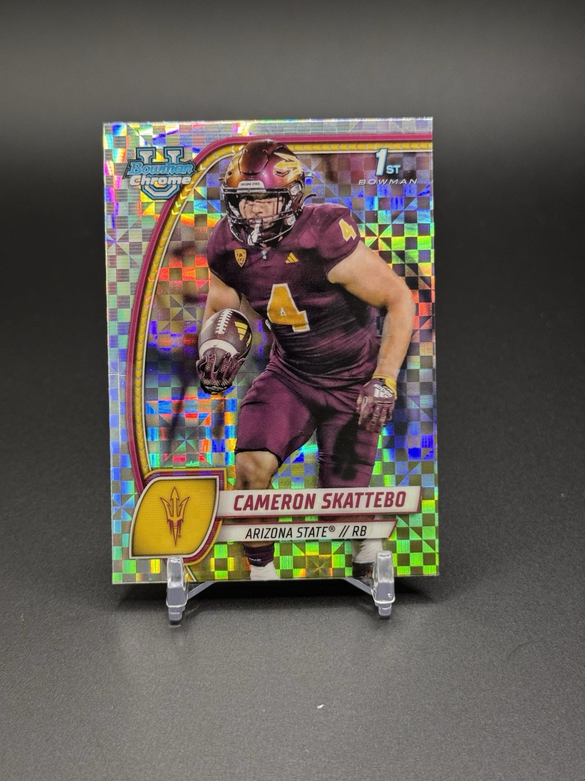 Cam Skattebo 2024 Bowman Chrome University 1st Bowman Refractor