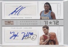 2012-13 Panini National Treasures 18/49 Kenneth Faried Tyler Zeller #26 Auto 0b2