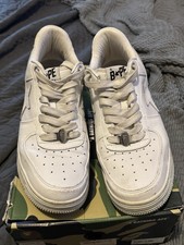 A Bathing Ape Bapesta White Size 11