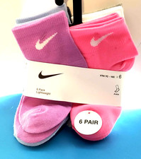 Nike 6-Pack Lightweight Ankle Socks YTH 7C-10C Small Kids Girls