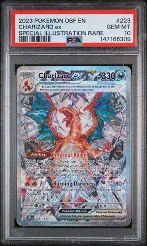 PSA 10 Charizard ex - 223/197 SIR - Obsidian Flames - Pokemon S&V