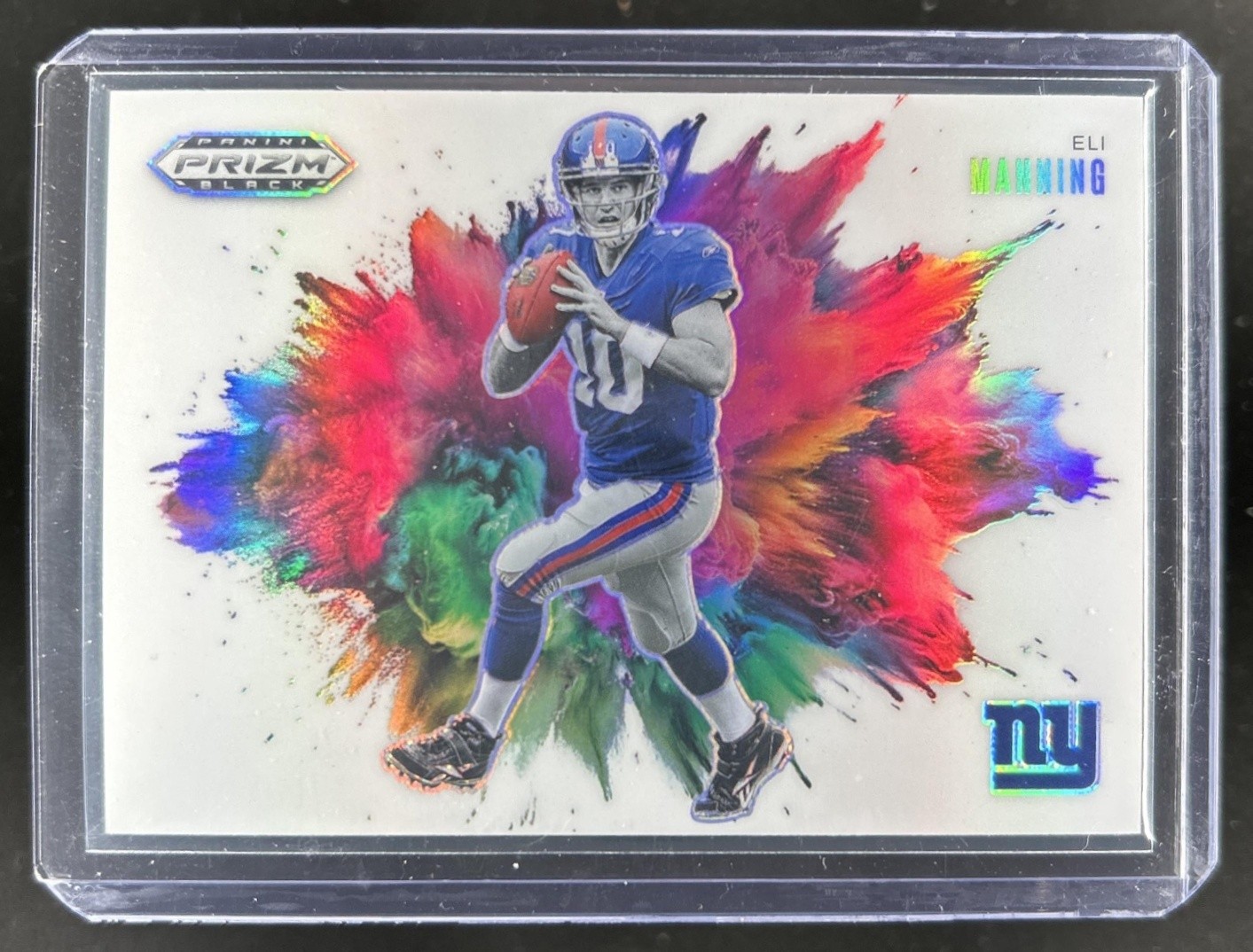2025 Panini Prizm Black Eli Manning Color Blast #37 Giants