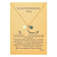 Miscarriage Gifts for Mothers Memorial Footprint Guardian Angel Pendant Necklace