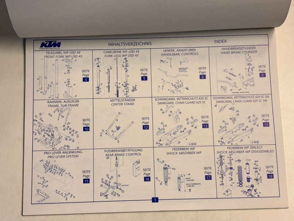 KTM 625 LC4 Supercompetition 2002 Fahrgestell Chassis Ersatzteilkatalog 3.208.49 - Bild 2 von 4