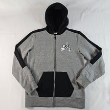 Nike Air Jordan Hooded Sweatshirt Full Zip Youth XL Mens S Gray Jacket READ  