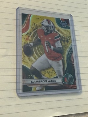 2024 Bowman's Best University - Cameron Ward #8 Yellow Refractor /75 (RC)
