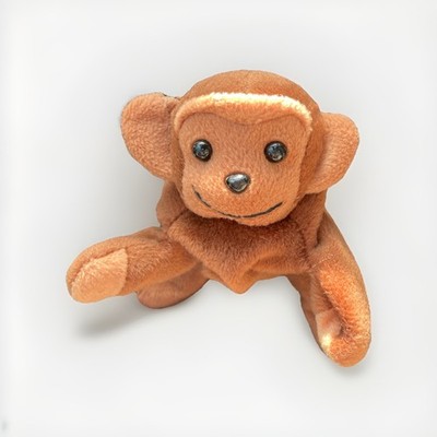 VINTAGE ZANGEEN BROWN MONKEY BEAN BAG PLUSH ANIMAL PLASTIC EYES 1990'S
