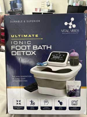 Vital Vibes Ionic Foot Detox Machine Collapsible Portable Bath for Foot Detox