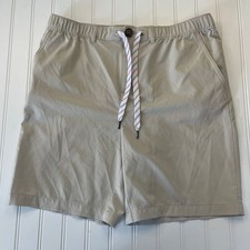 Chubbies Boys Khaki Performance Shorts Tan Elastic Waist Drawstring XL 18/20