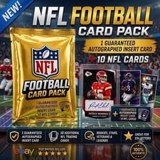 Autographed Mystery Box NFL Card Mystery Box - 1 Guaranteed Autograph + 10 Cards