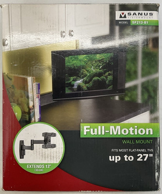SANUS Flat Panel Full Motion Up to 27 Inch Medium Wall Mount | Extends 13in/33cm