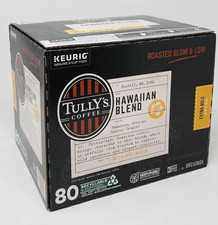 Tully's Coffee Hawaiian Blend Extra Bold K-Cups Pods, 80-count Exp: 12/26