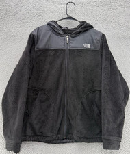 The North Face Women  s Large Denali Fleece Hoodie Jacket Black Full Zip