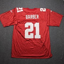 New York Giants Jersey Mens Large Red NFL Football Tiki Barber 21 Reebok