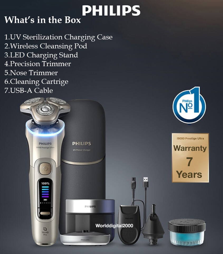 Philips Men's Shaver i9000 Prestige Ultra XP9403 SenseIQ Pro