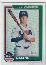 2022 Panini USA Baseball Stars & Stripes #81 Carson Page Holo Silver #/80