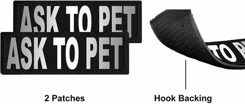 Soft Mesh Dog Harness No Pull Step In Vest Small Medium Large w Ask To Pet Patch - Picture 4 of 18