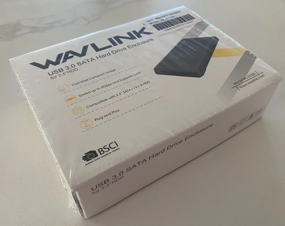 SATA to USB 3.0 External Hard Drive Enclosure for 2.5inch WAVLINK WL-ST235 - Image 3 of 3