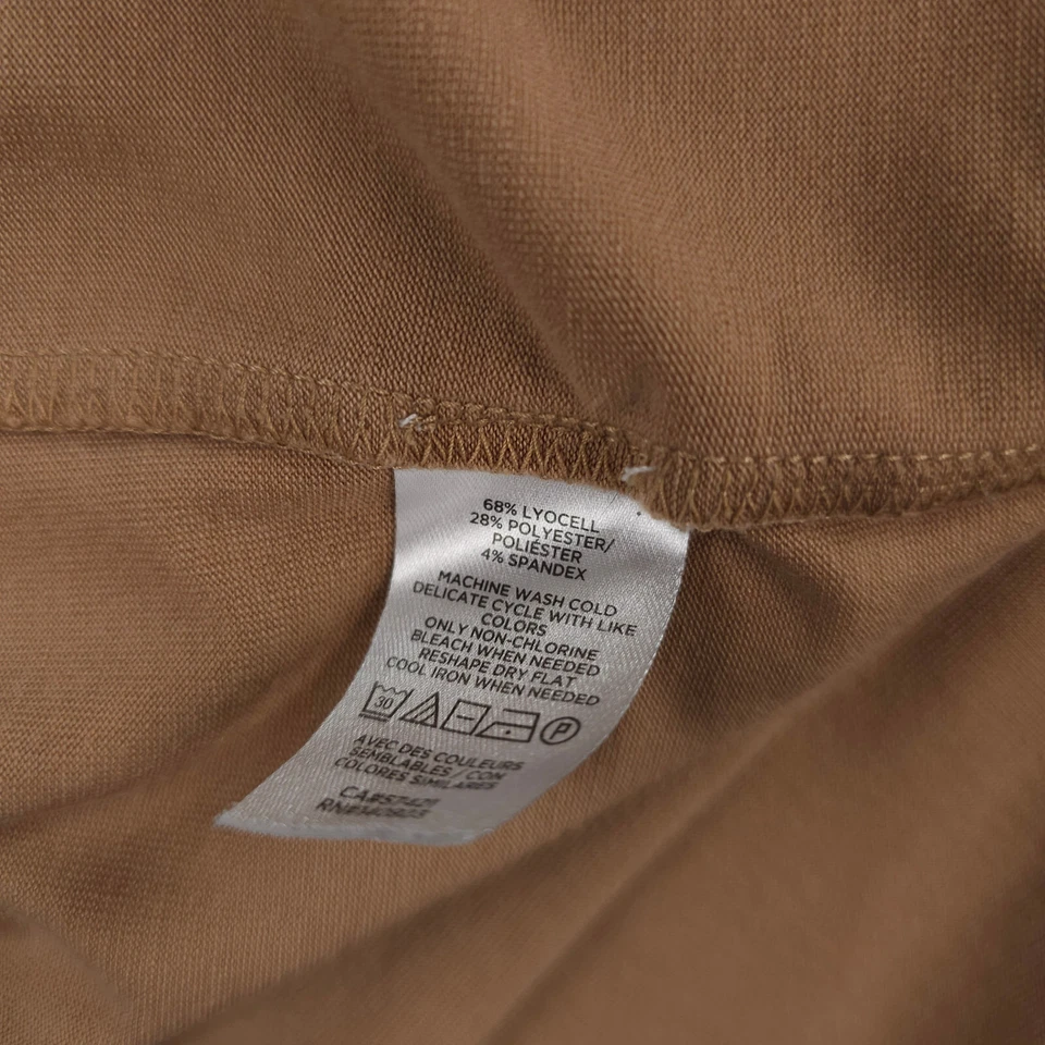 Camisa para dormir Ann Taylor LOFT para mujer M marrón de gran tamaño cuello redondo bolsillo salón Foto 4 de 4