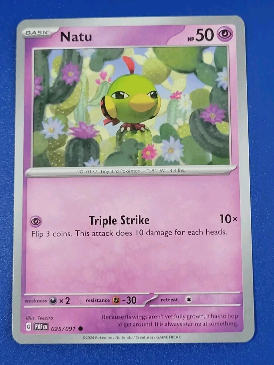 Pokémon TCG Paldean Fates: Natu (025/091) - Common - Near Mint