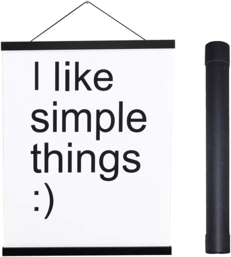 Magnetic Poster Hanger Frame, 8x10 8x12 8x24 Light Wood Wooden Magnet Canvas Art