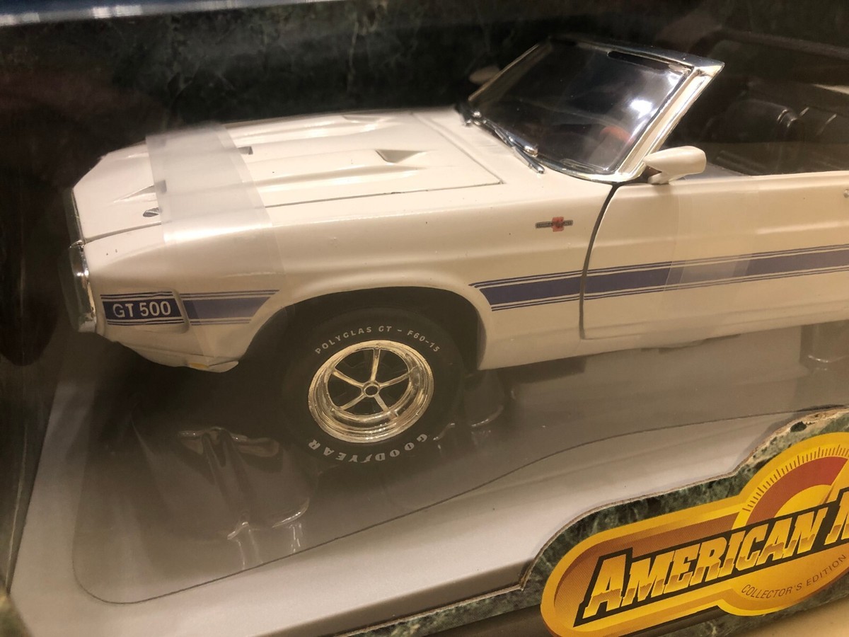1969 MUSTANG SHELBY GT-500 CONV WHITE ERTL 1/18 AMERICAN MUSCLE