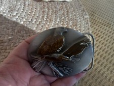 Vintage 1990 Siskiyou Belt Buckle Bald Eagle Enameled Painted Stunning