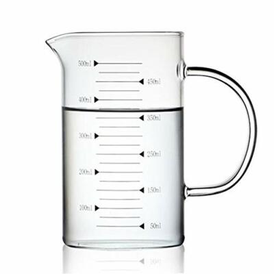 2 Pezzo Misurino in Vetro, Misurino Graduato in Vetro, Tazza In Vetro Resistente Al Calore, Bicchiere