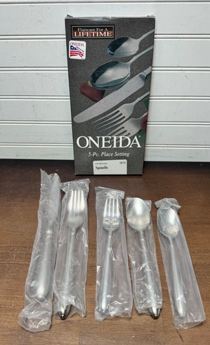NIB Oneida Stainless Flatware - SPINELLE - 5pc Place Setting - Made in the USA - Picture 6 of 10