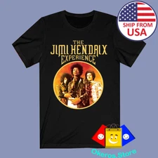 Jimi Hendrix Men's Black Size S to 3XL