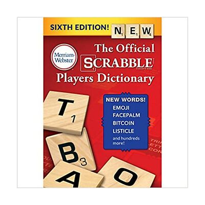 The Official Scrabble Players Dictionary Sixth Ed. Hardcover by Merriam-Webster