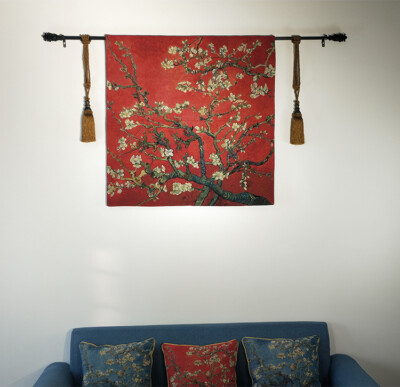 Van Gogh S Full Bloom Apricot Tapestry Decorative Painting European American Ebay