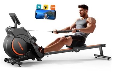  Magnetic/Water Rowing Machine 350 LB Weight Capacity - Foldable Rower for 