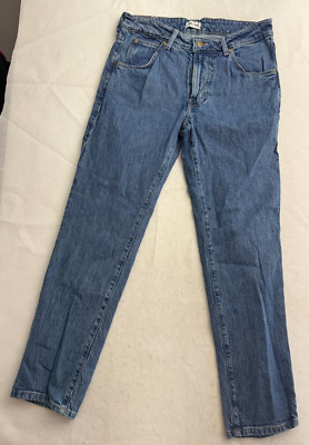 Lee x H&M Jean Blue Men Relaxed Straight Medium Wash Denim Pockets 30x32 32x28.5