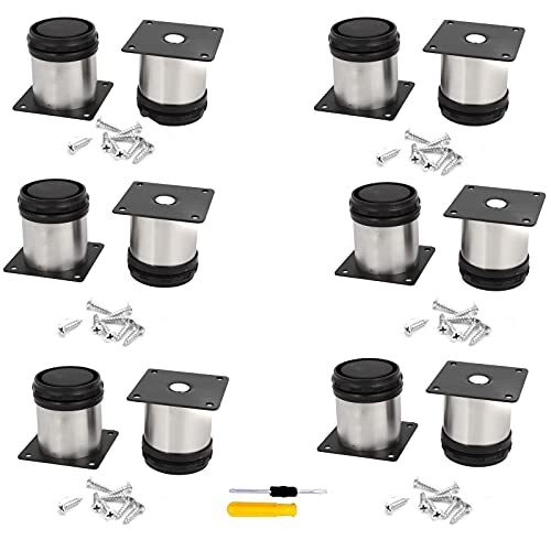 XZ xianzhanEU 12 piedini regolabili per mobili in acciaio inox, piedini (S8T)